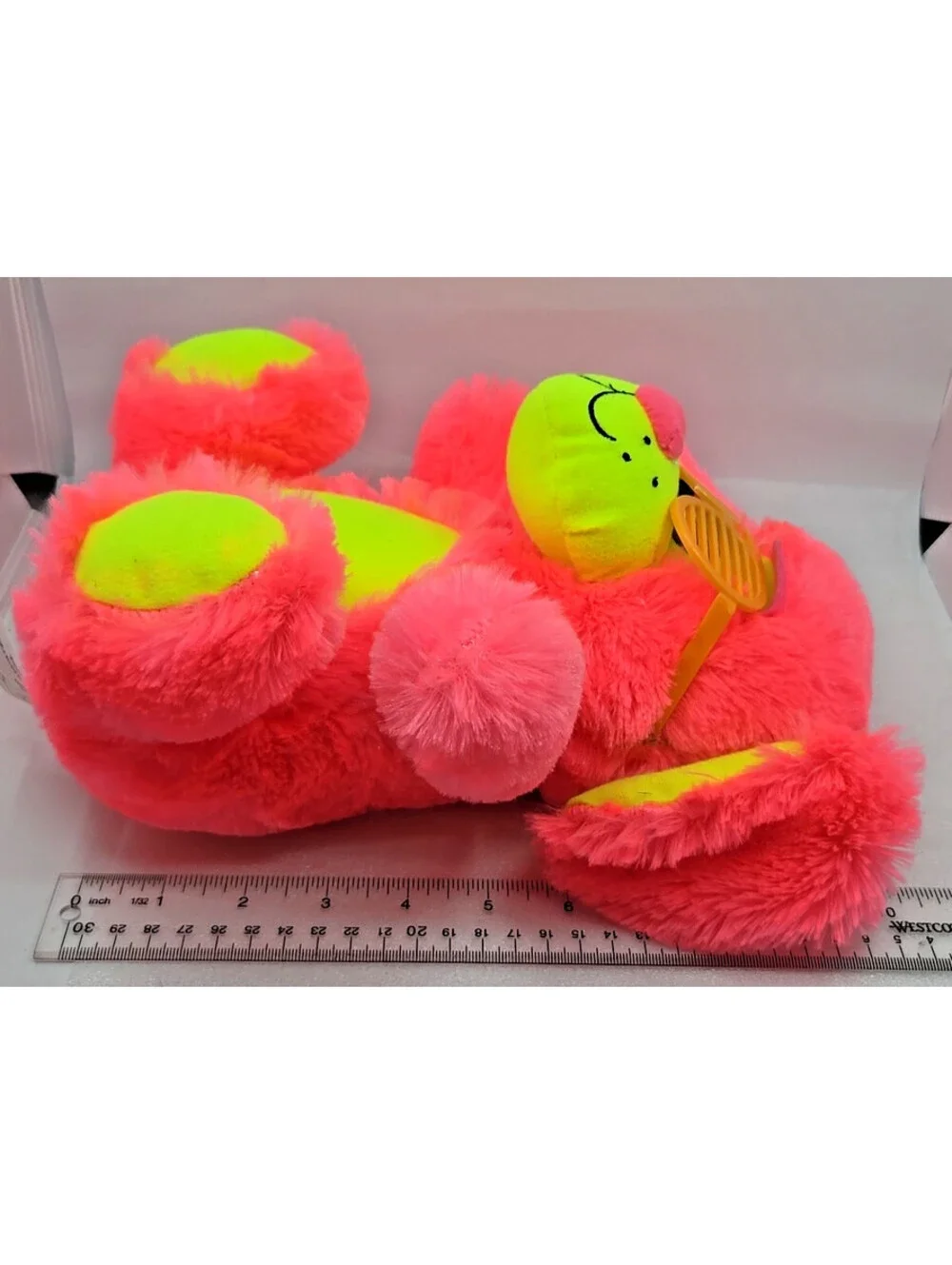 Neon Pink Yellow Bunny Rabbit Wearing Sunglasses 11